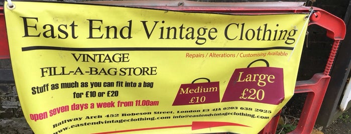 Mile End Vintage Clothing is one of London Thrift.