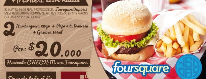 Archie's Sobre Ruedas is one of Foursquare Day 2013.