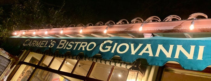 Carmel's Bistro Giovanni is one of สถานที่ที่บันทึกไว้ของ Kimberly.