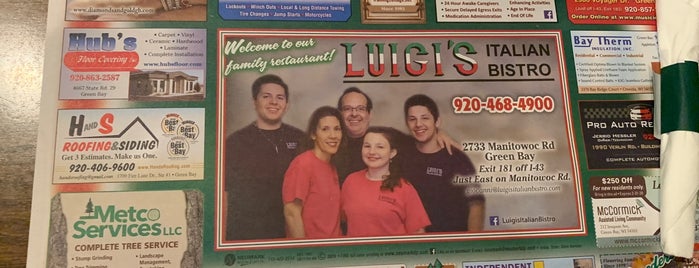 Luigi's Italian Bistro is one of Wisconsin Restaurants.