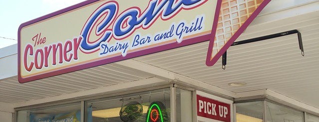 The Corner Cone Dairy Bar + Grill is one of Tempat yang Disukai John.