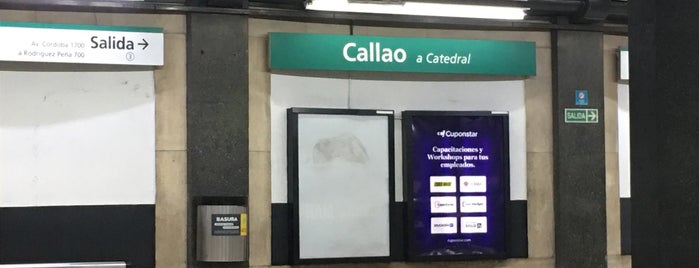 Estación Callao [Línea D] is one of Buenos Aires.