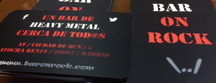 Bar on Rock is one of Metaleros x Madrid.