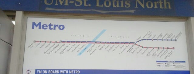 MetroLink - UMSL North Station is one of St. Louis MetroLink Stations.