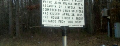 Site Of Garrett Farmhouse And Death Of John Wilkes Booth is one of Lizzie’s Liked Places.