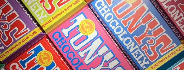 Tony’s Chocolonely Super Store is one of Amsterdam.