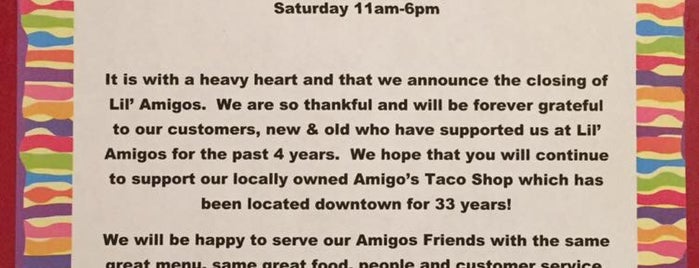 Lil' Amigo's Taco Shop is one of BC ♥️.