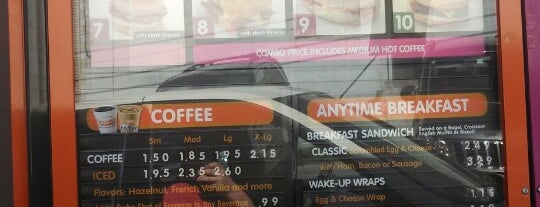 Dunkin' is one of places.