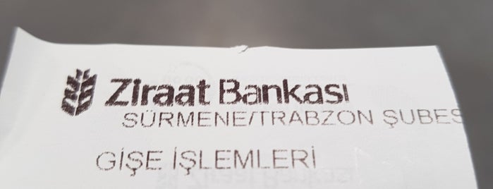 Sürmene Ziraat Bankası is one of HY Harika Yavuz : понравившиеся места.