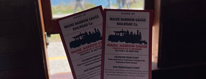 Maine Narrow Gauge Railroad Company & Museum is one of Gespeicherte Orte von Jason.