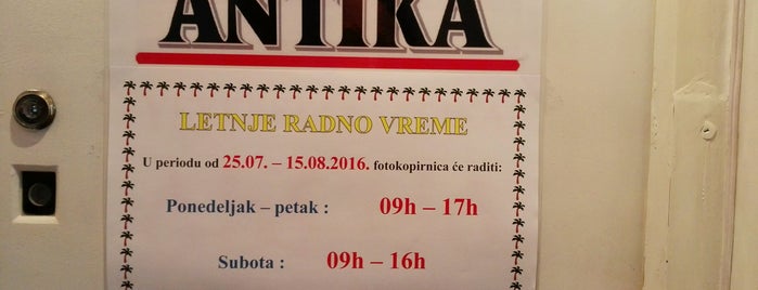 Fotokopirnica „Antika” is one of Beograd.