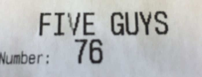 Five Guys is one of Places I've Been..