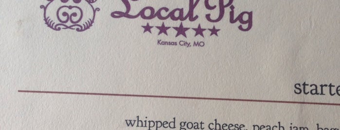 Local Pig is one of Must see in KC.