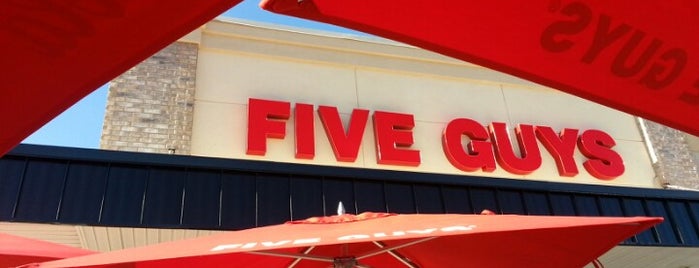 Five Guys is one of Tempat yang Disukai Josh.