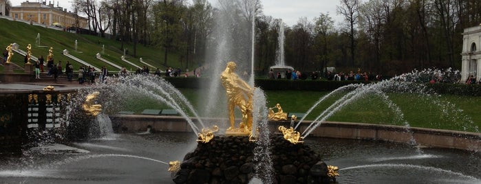 Samson and the Lion Fountain is one of Санкт-Петербург.