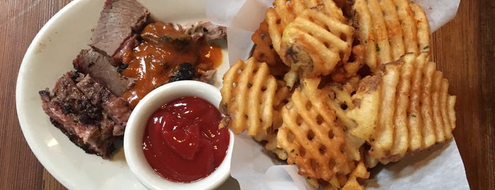 Lambert's Downtown BBQ is one of The 11 Best Places for Waffle Fries in Austin.