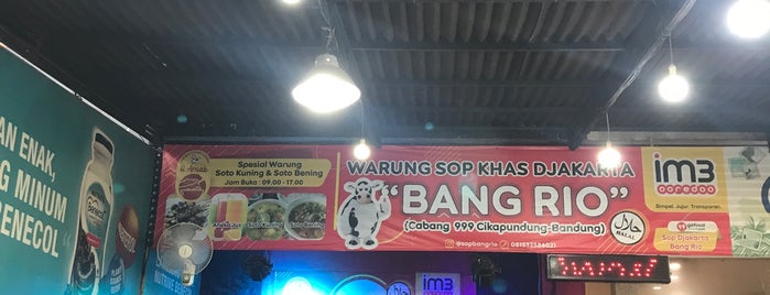 Warung Sop Khas Djakarta Bang Rio (Cabang "999" Cikapundung-Bandung) is one of Mall Sumatera, Kalimantan dan Sulawesi.
