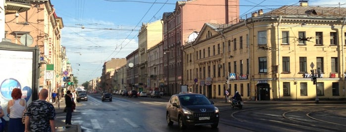 Кадетская и 1-я линии В. О. is one of улицы.