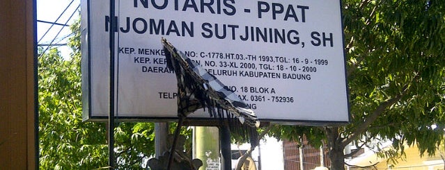 Kantor Notaris-PPAT  Njoman Sutjining, SH is one of สถานที่ที่ angeline ถูกใจ.