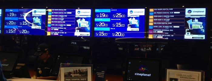 Cineplanet is one of en Lima.