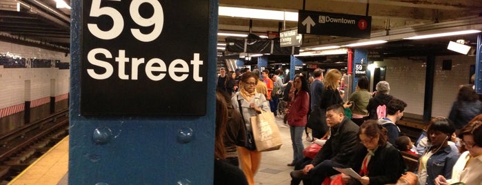 MTA Subway - 59th St/Columbus Circle (A/B/C/D/1) is one of Tempat yang Disukai Pete.
