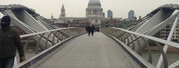 Millennium Bridge is one of London Oct 2013.