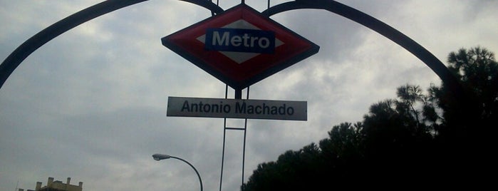 Metro Antonio Machado is one of Paradas de Metro en Madrid.