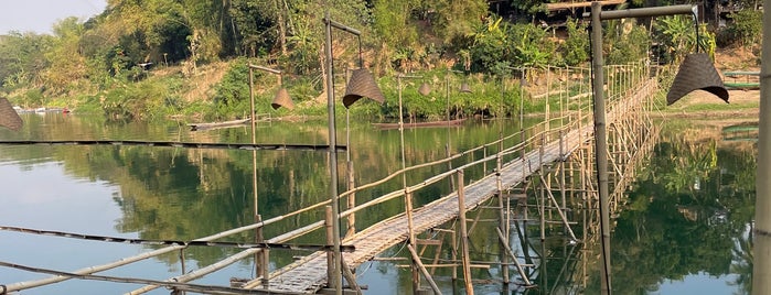 Nam Khan River Bamboo Bridge (to Phanluang) is one of My Trip to Luang Prabang.