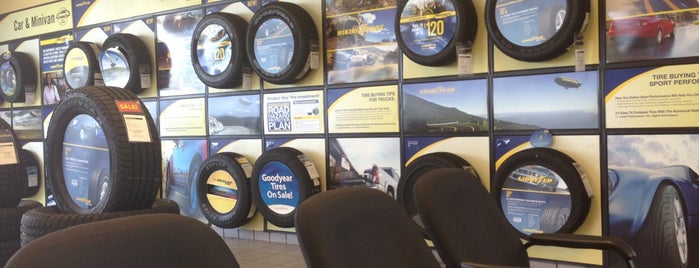 Goodyear Auto Service is one of Bryman's Plaza Shoppes.