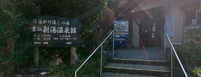 新湯温泉館 is one of Tempat yang Disukai Sada.