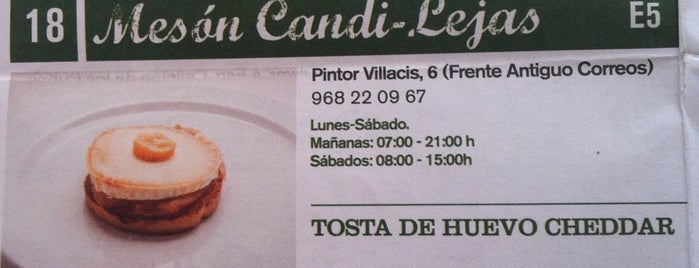 Mesón Candi-Lejas is one of Ruta Tapa Murcia 2018.