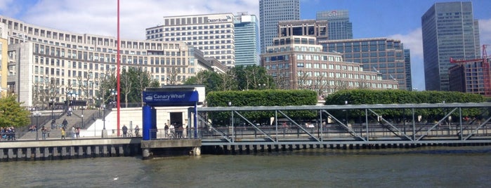 Canary Wharf Pier is one of Greenwich and Docklands; London.