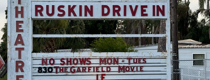 Ruskin Family Drive-In Theatre is one of attractions.