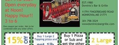 Dominic's Bar & Grill is one of Pizza places.