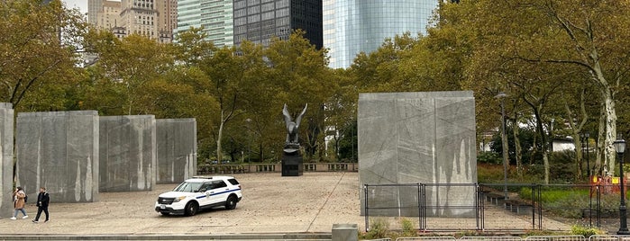 World War II Merchant Marine Memorial Plaza is one of The 15 Best Monuments in New York City.