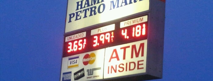 Hampton Petro Mart is one of common places.