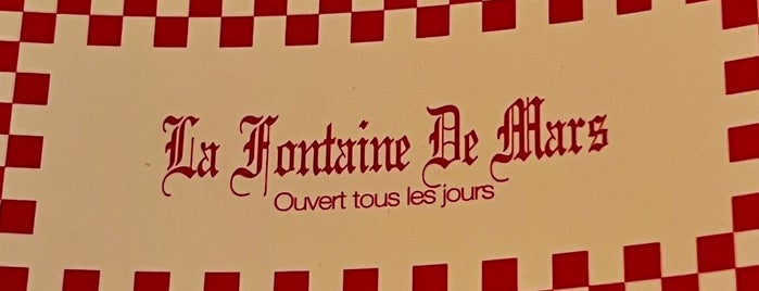 La Fontaine de Mars is one of CDG.