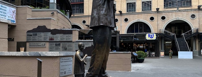 Statue of Nelson Mandela is one of Jo'burg.