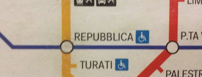 Metro Repubblica (M3) is one of The City.