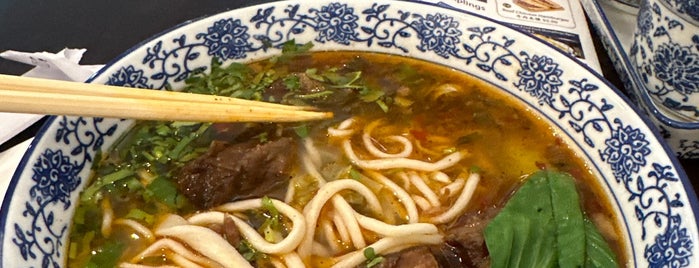 Lanzhou Beef Noodles 1915 is one of Local Favs.