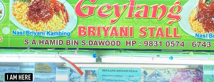 Geylang (Hamid's) Briyani Stall is one of Singapore.