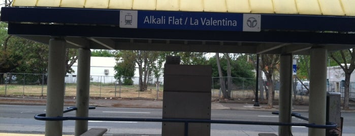 SACRT Light Rail Alkali Flat/La Valentina Station is one of Light Rail Stations.
