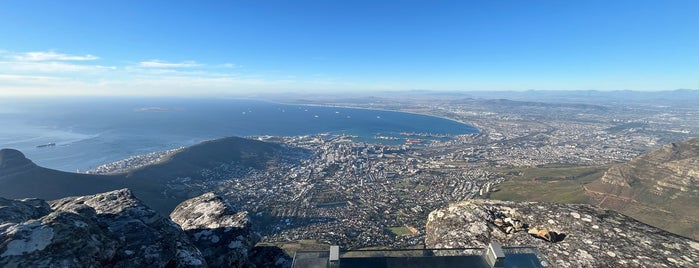 Top of Table Mountain is one of Cape Town, South Africa.