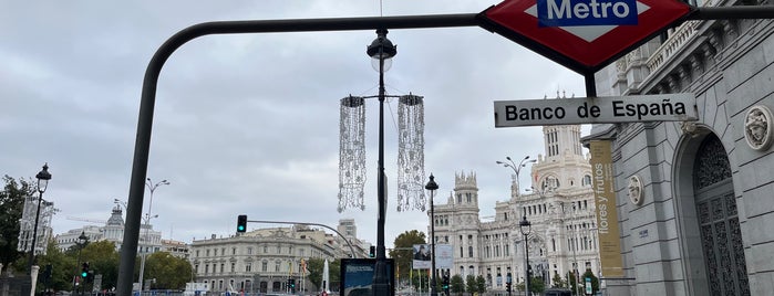 Metro Banco de España is one of Paradas de Metro en Madrid.