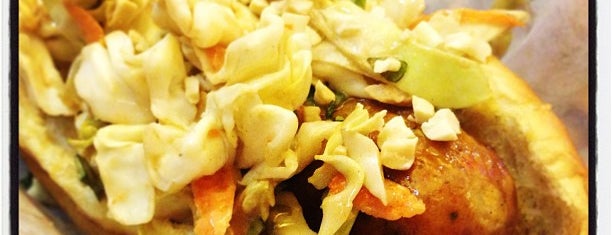 The Slaw Dogs at the Village is one of The 15 Best Places for Chicken Sausages in Los Angeles.
