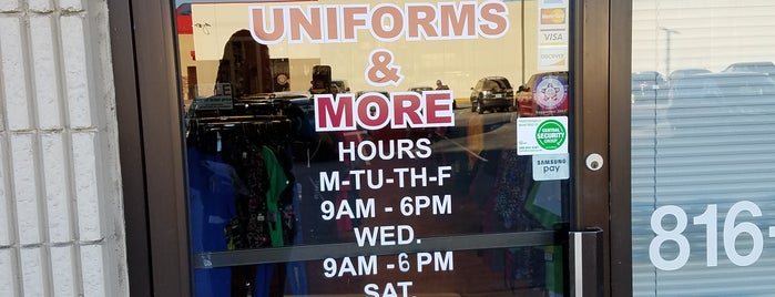 Uniforms and More is one of Signage.