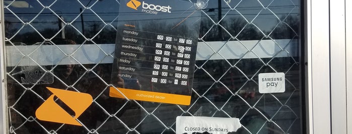 Boost Mobile Store by IQ Wireless is one of New Signage List.