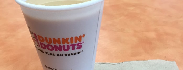 Dunkin' is one of usual places.