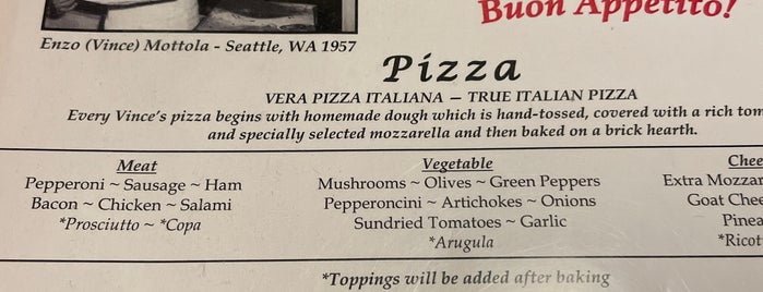 Vince's Italian is one of 20 favorite restaurants.