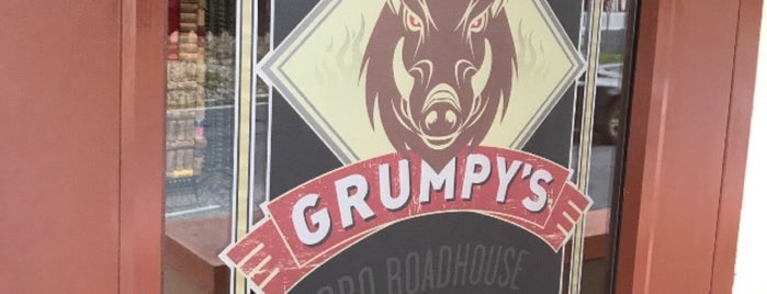 Grumpy's Bar B Que Roadhouse is one of สถานที่ที่ G ถูกใจ.